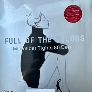 ✨EVERSWE Red Microfiber 80 Den Tights L/XL – Ultra Soft Opaque Style 💃